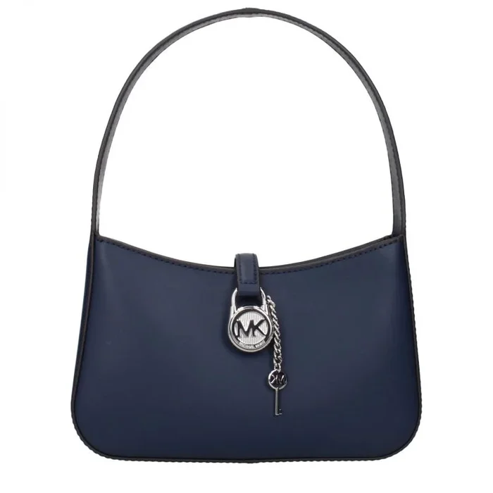Michael Kors Lyra – Bolso pequeño con cremallera en relieve, marino