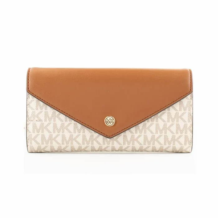 Michael Kors sobre Continental Billetera Grande – MK Signature Vainilla, beige (vainilla), ※, Beige (vainilla), ※, Beige (Vanille), ※※
