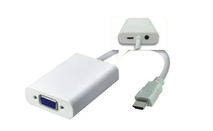 Microconnect HDMVGA2 adaptador de cable de vídeo 0,15 m HDMI VGA (D-Sub) Blanco