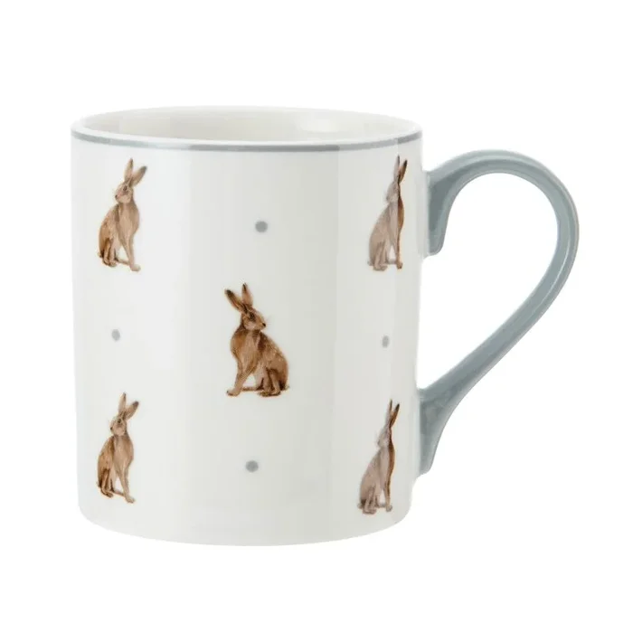 Mikasa Taza de porcelana de liebre, 280 ml, diseño moderno de taza de té para uso doméstico