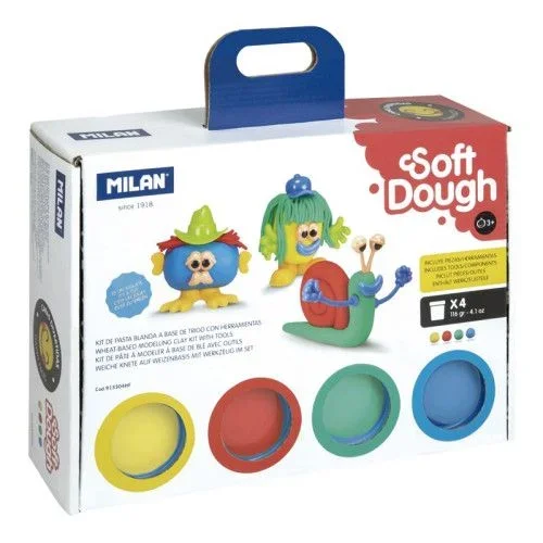Milan 913304HF compuesto para cerámica y modelaje Pasta para modelar Azul, Verde, Rojo, Amarillo 1 pieza(s)