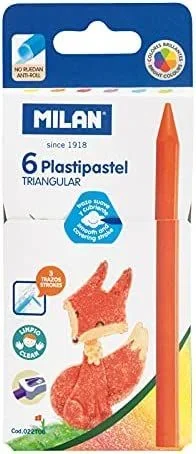 Milan estuche 6 ceras plastipastel triangulares c/surtidos