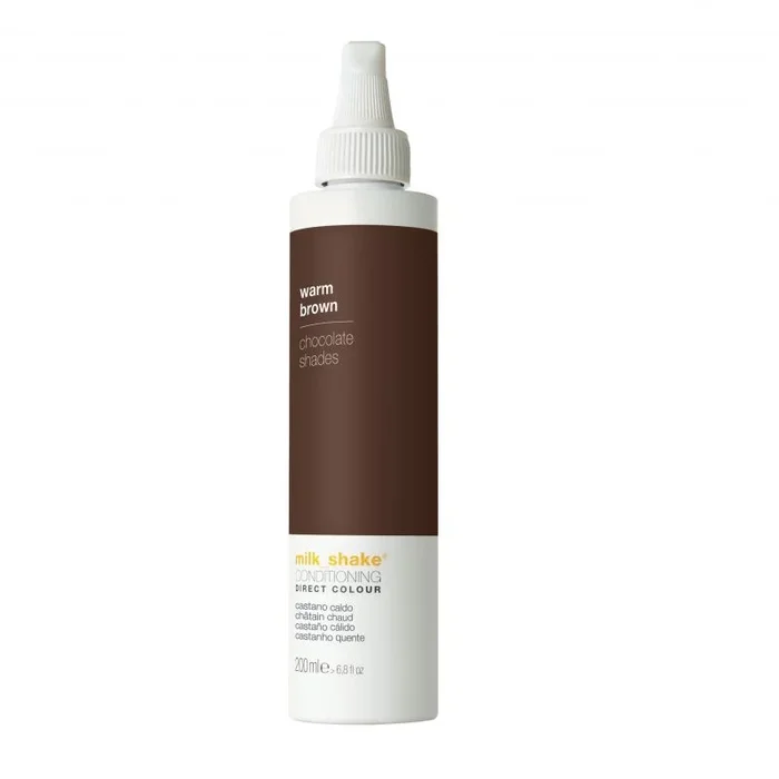 Milk shake, direct colour, ammonia-free, hair colour conditioner, warm brown, 200 ml