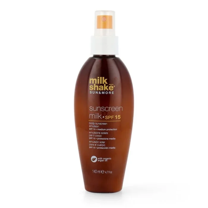 Milk Shake Sun & More Loción Corporal Día SPF 15 / Protección solar hidratante / 140 ml / Cuida tu piel al sol con fórmula nutritiva, ligera y de rápida absorción
