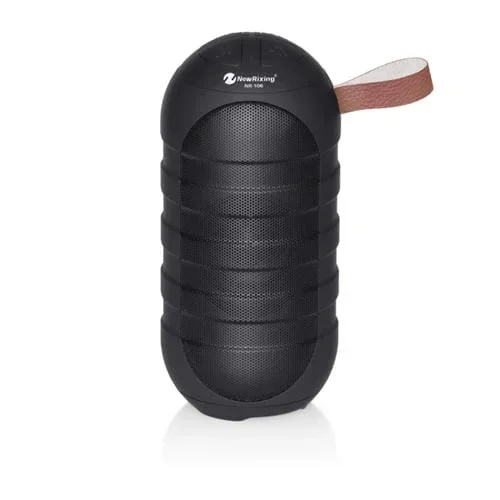 Mini Altavoz Estéreo Portátil Newrixing Nr-106 Bluetooth Llamadas Sin Manos Tarjeta TF FM (Negro)