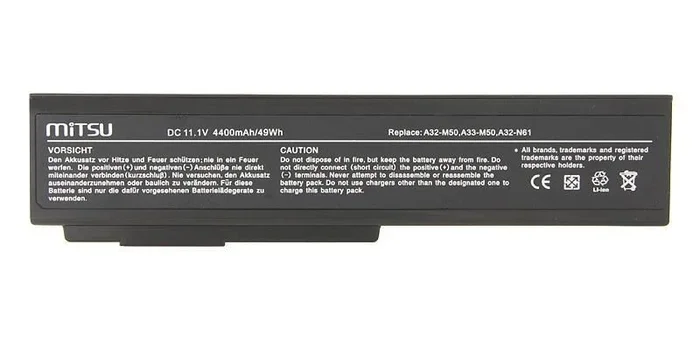 MITSU BC/AS-M50 ASUS 4400 MAH (49 WH0 11.1V (10.8V) 6 Cell Li-Ion