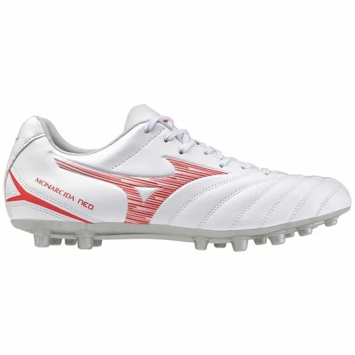 Mizuno Shoe Monarcida Neo Select AG, Shoes Unisex Adulto, White/Radiant Red, 44 EU