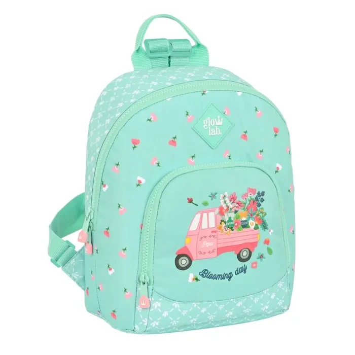 Mochila infantil glow lab pepa mini verde (25 x 30 x 13 cm)