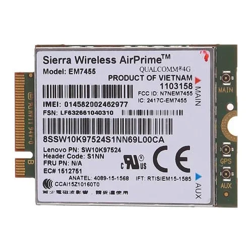 Módulo 4G LTE Cat6 Sierra Wireless EM7455 FDD/TDD para Portátil Lenovo ThinkPad P50 P50S P40 Yoga L460 T460 T460P T460S