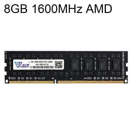 Módulo de Memoria RAM Vaseky 8GB 1600MHz PC3-12800 DDR3 para Escritorio AMD