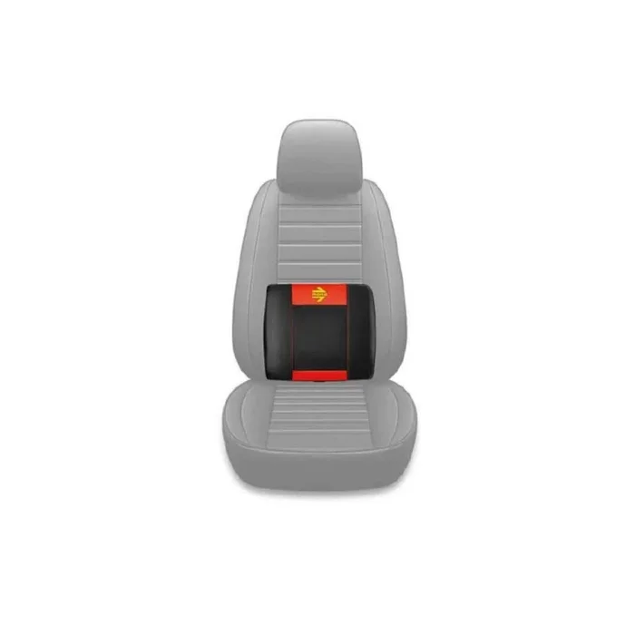 MOMO – Soporte Lumbar para Coche Compact, Cojín Ergonómico con Espuma Viscoelástica y Gel, Medidias 33x34x11 cm, Color Negro/Carbón