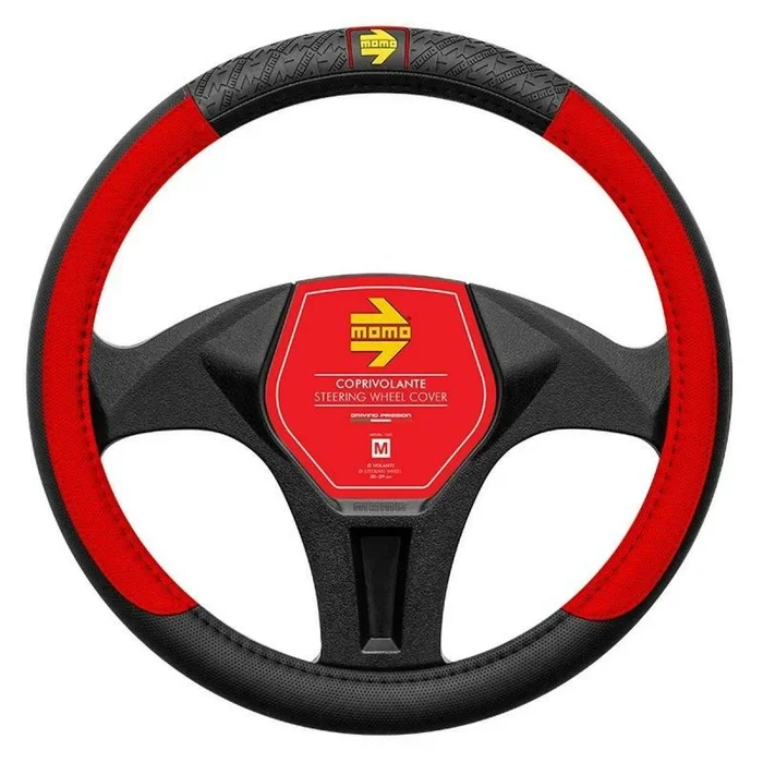 Momo Refial V.I.P. Funda para volante, color negro/rojo, 38-39 cm