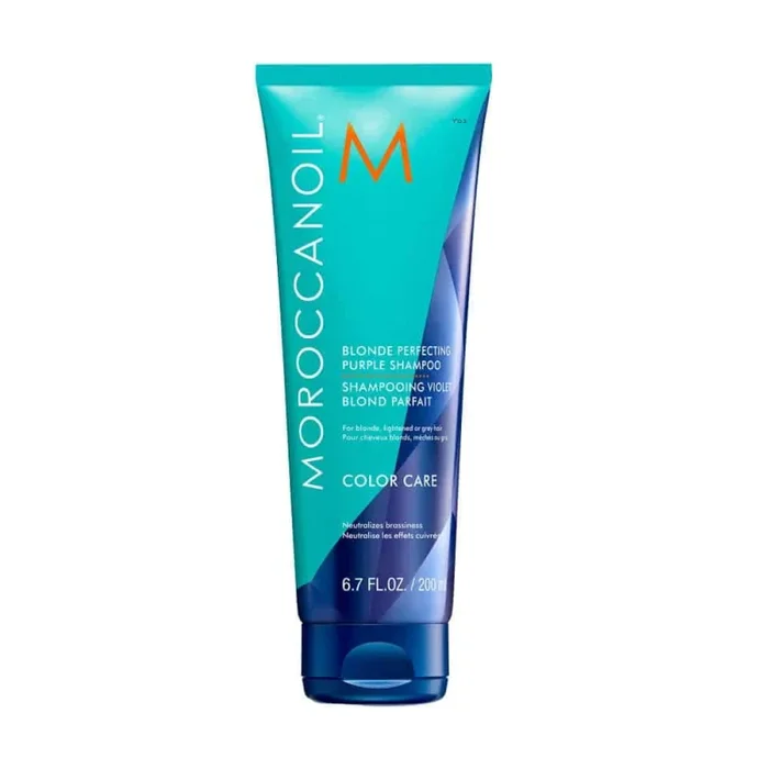 Moroccanoil Blonde Perfecting Purple Shampoo 200 ml Champú Profesional Mujeres