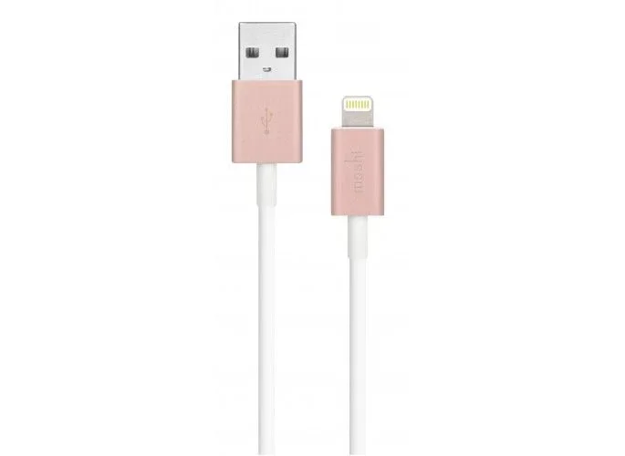 Moshi 99MO023251 cable de conector Lightning 1 m Rosa, Blanco