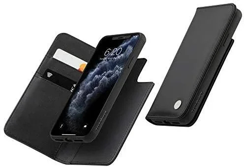 Moshi Overture funda para teléfono móvil 14,7 cm (5.8″) Funda cartera Negro