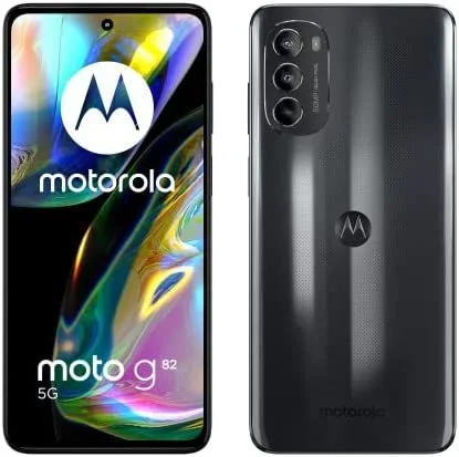 Motorola Moto g82 (Pantalla OLED de 6.6″ 120 Hz, Sistema de cámara OIS 50 MP, Dolby Atmos, Altavoces estéreo, batería 5000 mAh, 5G, procesador Snapdragon 695, 6/128 GB, SIM Dual), Gris (VERSIÓN SP/PT)