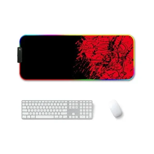 Mouse Pad Caucho Transferencia Térmica F-01 RGB Luminoso 400x900x4mm (Zorro Rojo)