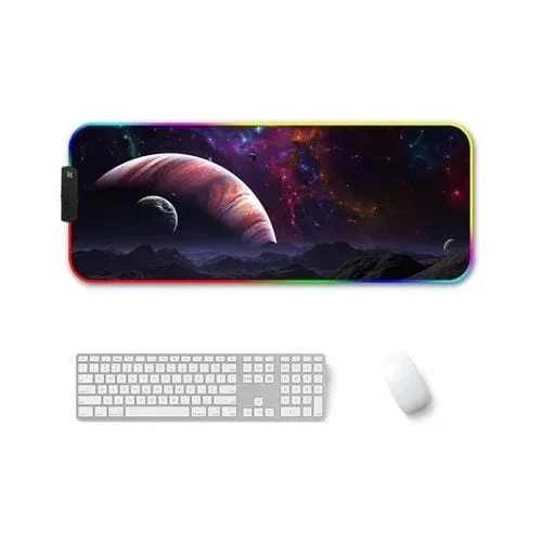 Mouse Pad Vast Selly Sky F-01 350x900x3mm Caucho Transferencia Térmica RGB Luminoso
