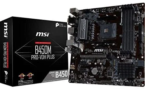 MSI B450M PRO-VDH PLUS placa base AMD B450 Zócalo AM4 micro ATX
