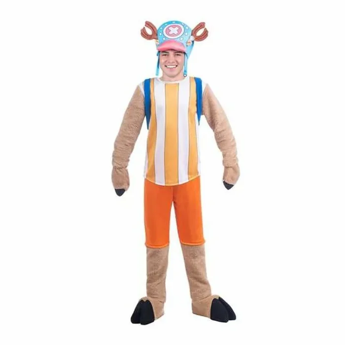 My Other Me – Disfraz Chopper One Piece Adulto, talla L. Incluye sombrero con cuernos, mochila, camiseta naranja y blanca y pantalón corto naranja y cubrebotas pezuña, con tela cómoda. Para Cosplay