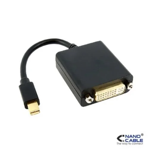 Nanocable 10.16.0402 adaptador de cable de vídeo 0,15 m Mini DisplayPort DVI Negro