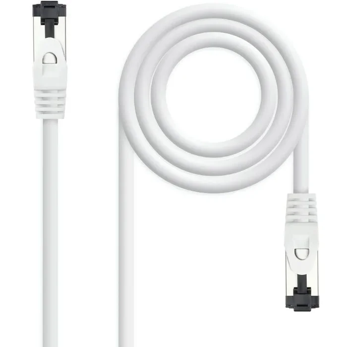 Nanocable Cable de Red Latiguillo Cat.8.1 2GHz LSZH SSTP AWG26, Blanco, 1 m