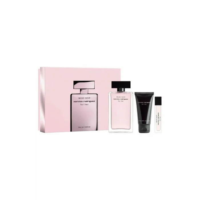 Narciso Rodriguez For Her Musc Noir Eau de Parfum 100ml Gift Set 2023 (Contains 100ml EDP, 50ml Body Lotion and 10ml Travel Spray)