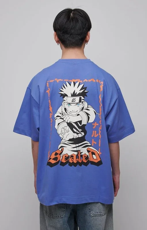 Naruto shippuden camiseta graphic blue talla s