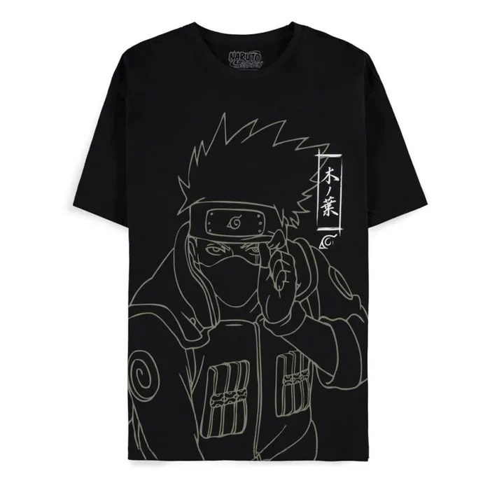Naruto shippuden camiseta kakashi line art talla l