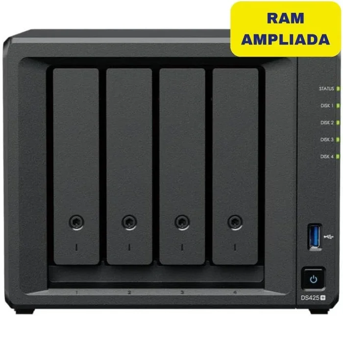 Nas synology diskstation ds425+/ 4 bahías 3.5′- 2.5’/ 6gb ddr4/ formato torre
