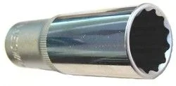 Nasadka Dodecagonal Jonnesway 1/2″ 17mm, herramienta profesional, alta resistencia, ideal para trabajos mecánicos exigentes, fabricada en acero Cr-Mo, larga y duradera.