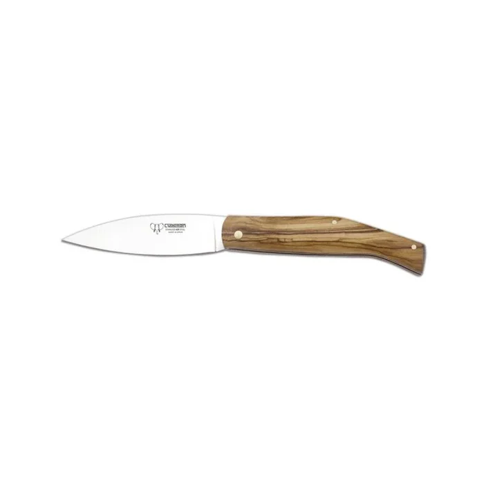 Navaja campera Cudeman 443-L con mango de olivo y hoja de 9 cm.