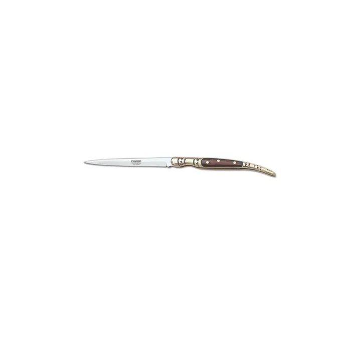 Navaja estilete Cudeman 403-R con mango de madera roja y hoja de 8,5 cm.