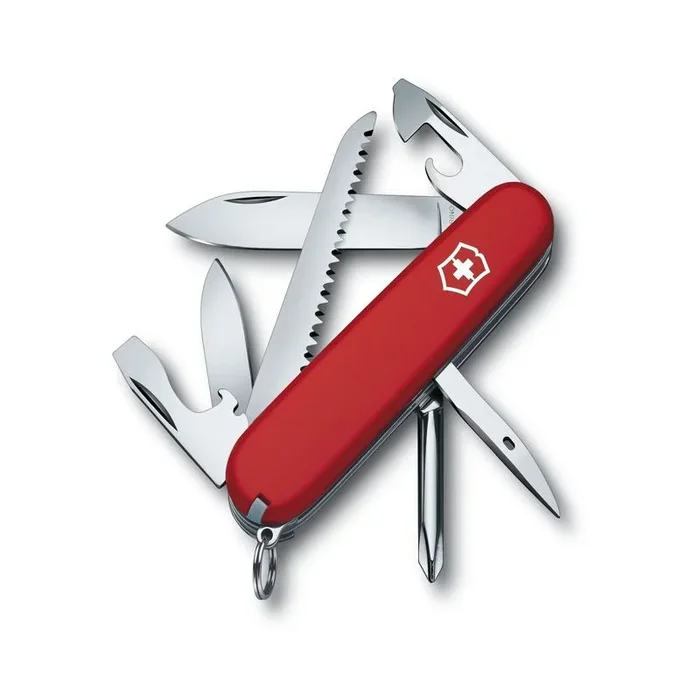 Navaja suiza Victorinox Hiker con sierra y destornillador Phillips 13 funciones color rojo 77 gramos 1.4613