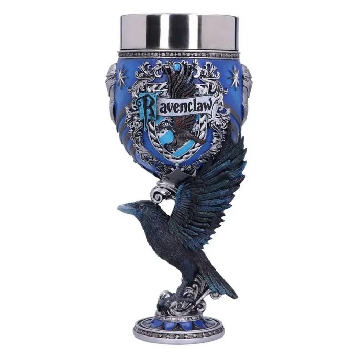 Nemesis Now Harry Potter Ravenclaw Hogwarts House Collectable Goblet, Resina, Azul Y Plateado, 1.25 picometer