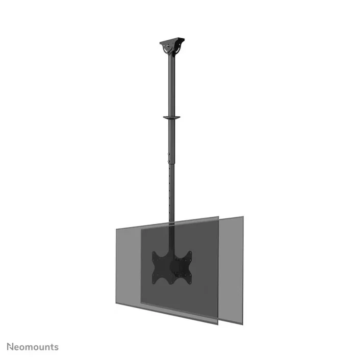 Neomounts CL35-340BL22 Soporte de techo para doble monitor/TV 23-42″ – alt. 106-156 cm