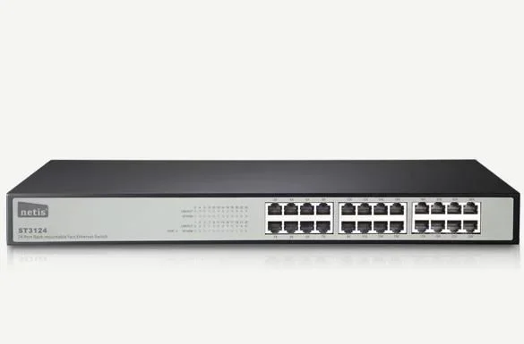 Netis ST3124 Rack Switch (48,2 cm (19 Pulgadas), 24 Puertos, 100 Mbps)