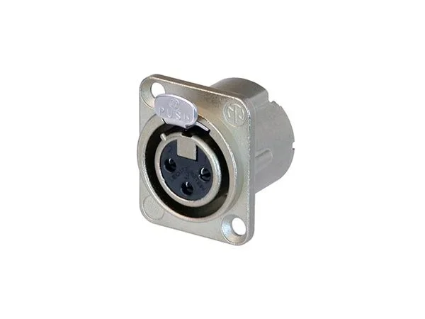 NEUTRIK – EMBASE XLR 3 POINTS FEMELLE ARGENTE NICKEL TYPE D