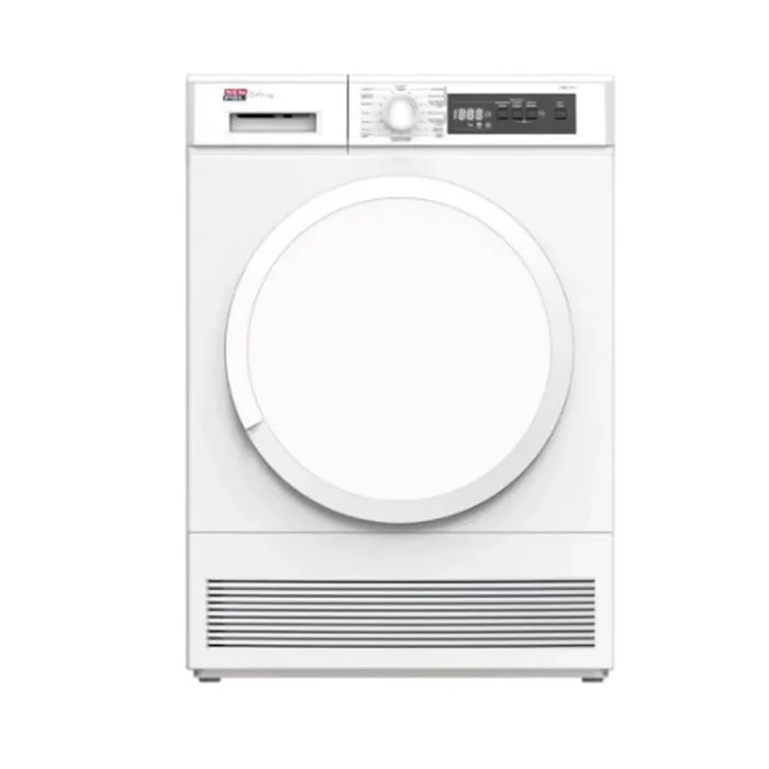 NEW POL Secadora Electrónica de Condensación, Inicio diferido, Luz interior, Display Negro, Capacidad de 7 Kg, Blanco