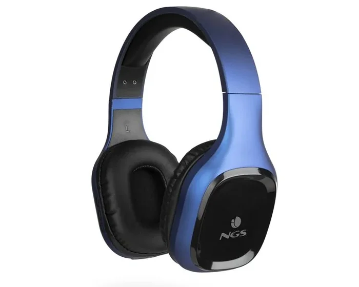 NGS Artica Sloth Blue – Auriculares inalámbricos compatibles con Tecnología Bluetooth 5.0 (10h de autonomía, micrófono, Micro USB) Color Azul.