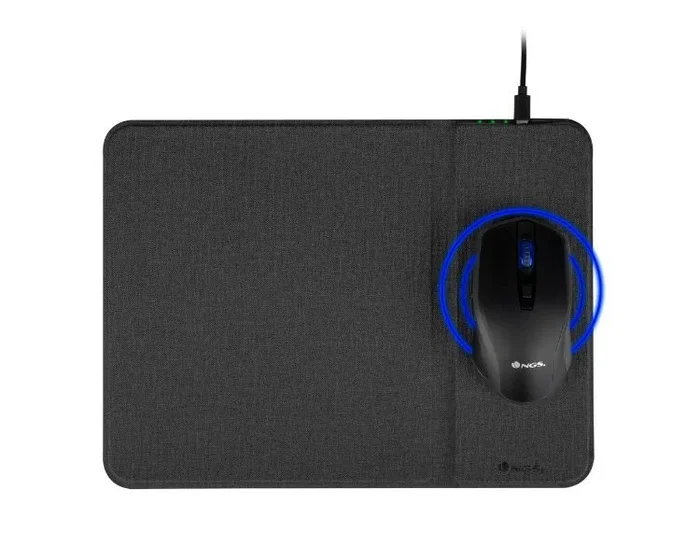 Ngs cruise pack alfombrilla de carga inalambrica + raton inalambrico usb 1600dpi 3 botones – bateria integrada 300mah – color negro