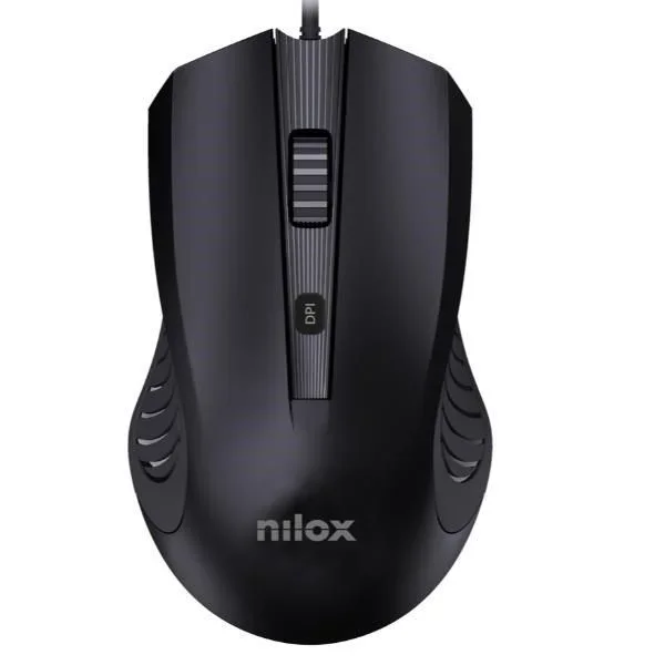 Nilox MOUSB1013 ratón Oficina USB tipo A Óptico 2400 DPI