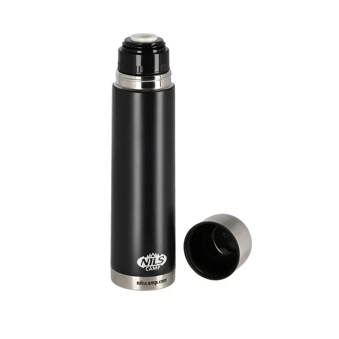 Nils Camp NCC07 termo 1 L Negro, Plata