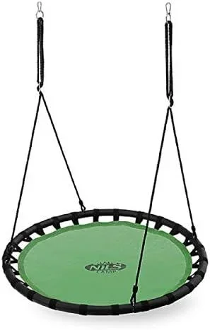 NILS NB5036, Columpio con guadaña, diámetro 120 cm, Columpio de jardín Duradero con una Capacidad de Carga de 150 kg, para niños y Adultos, Resistente a la Intemperie, Color Verde