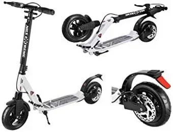 NILS Patinete Plegable con neumáticos de Aire, Patinete City Scooter Extreme