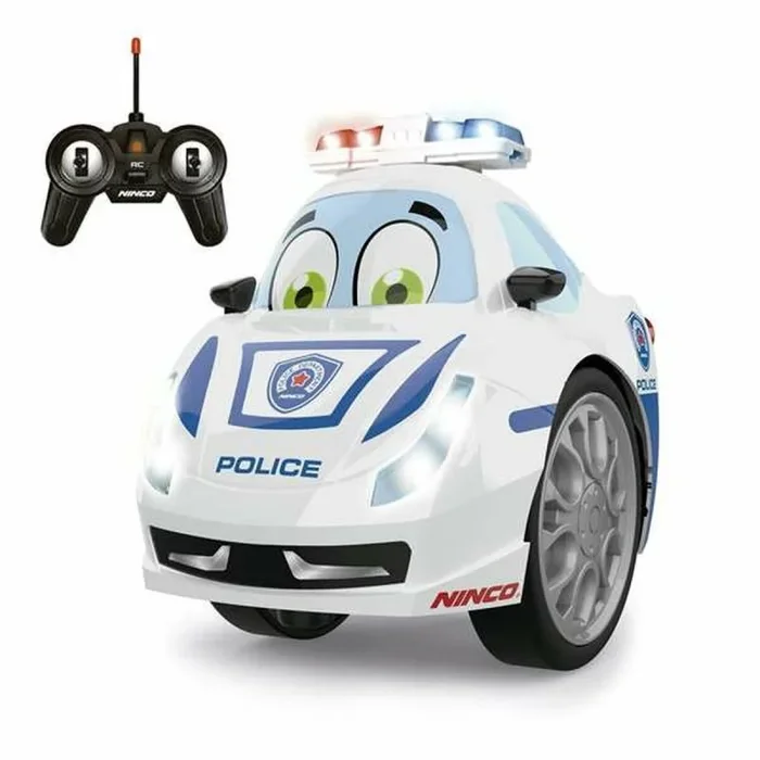 Ninco – Coche teledirigido pre-School Dual Police, realiza giros de 360º | Incluye Luces y Sonido, A Partir de 6 años (NH93192)