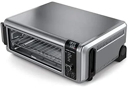 Ninja SP101 Sencillo 10 L Independiente 2400 W Freidora de aire caliente Negro, Acero inoxidable