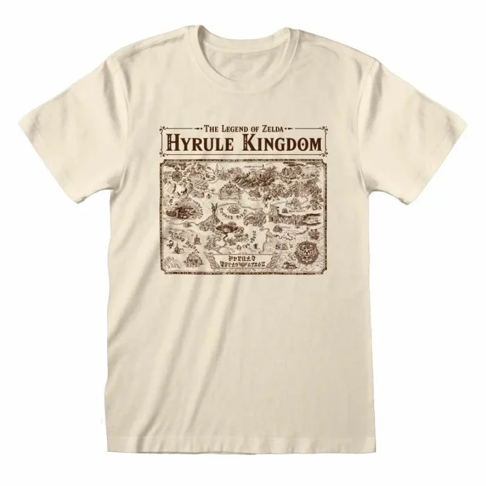 Nintendo legend of zelda – map of hyrule (unisex natural t-shirt) medium