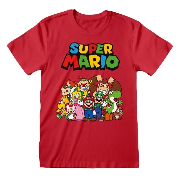 Nintendo super mario – main character group (unisex red t-shirt) ex large