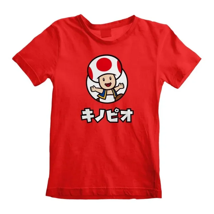 Nintendo super mario – toad (unisex red t-shirt) 5-6 years